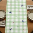 thumbnail image 5 of Table Runners 72 Inches Long Dress Scarves, Blue Purple Floral Farmhouse Kitchen Table Runner, Coffee Tablerunners, Spring Hydrangea Flower Truck Green Plaid 14x72 Inch, 5 of 9