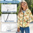 thumbnail image 6 of chaqlin Cute Hoodies for Teen Girls Fall Capybara Long Sleeve Hooded Sweatshirt Flower Full Zip Hoodie Jacket Kids Sweater Top with Kangaroo Pocket, 6 of 7