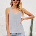 thumbnail image 4 of LSLJS Women Camisole à Bretelles Spaghetti Tank Tops Camisole Tricotée Couleur Unie Mode Décontractée Tank Tops, 4 of 7
