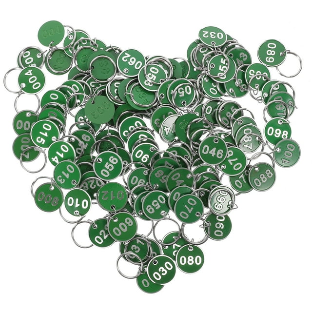 SHISUYAN 100Pcs Convenient Key Tags Number from 1 to 100 Sauna Storage Number Tags