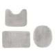 thumbnail image 2 of Juego de 3 Alfombras de Baño de Color Liso: Suaves Alfombras de Terciopelo Antideslizantes, Absorbentes y Lavables a Máquina. Disponibles En Varios Tamaños y Colores (Gris Oscuro, Azul y Rojo)., 2 of 7