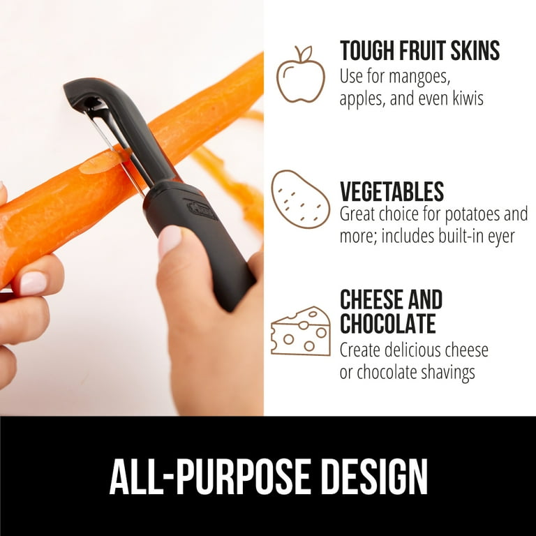 Gorilla Grip Vegetable Peeler, Stainless Steel, Black photo 6