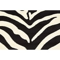 thumbnail image 5 of Unique Loom 3129938 Zebra Animal Print Square Rug, 6 Feet, Black/Ivory, 5 of 5