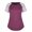 Wine Red, variant on Women T-shirt Round Neck Raglan Short Sleeve Tee Shirt Plus Size Loose Fit Basic Tops Summer Casual Wear