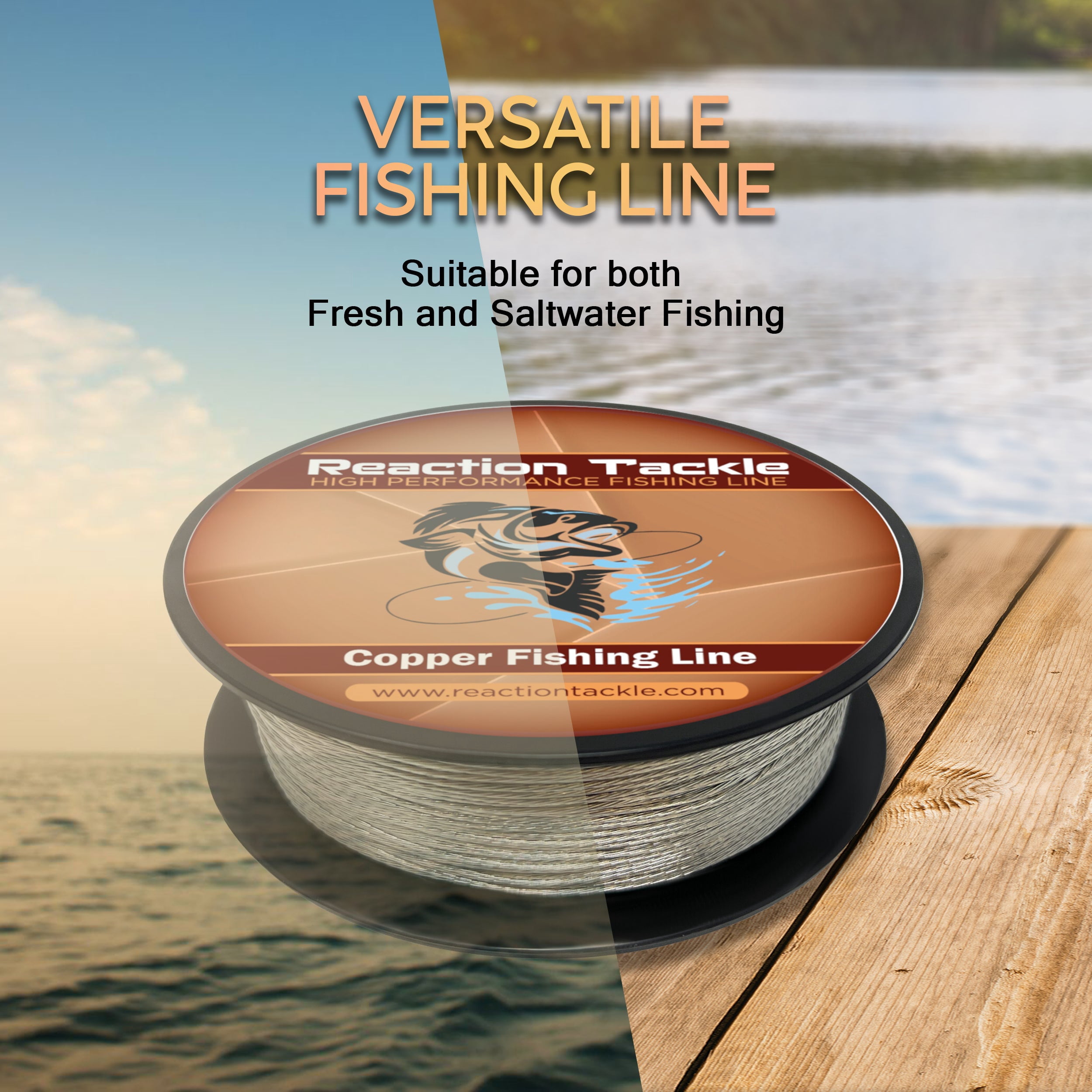 Reaction Tackle Copper Trolling Wire - Copper Fishing Line - Corrosion Resistant Tin Coated Copper Super Smooth and Thin Diameter to Reach Deeper Depths 20LB / 300 foot