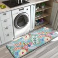 thumbnail image 3 of Green Pioneer Flower and Leaf Kitchen Rug Mat,Kitchen Runner Rugs Non Skid Washable,Decorative Kitchen Floor Mats for Kitchen,Sink,Laundry,17"x47.2", 3 of 7