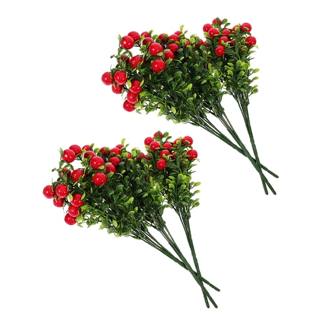 unbranded 6Ud Ramas Artificiales De Cereza Con Rojas Para De Hogar Y Fiesta