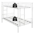 thumbnail image 5 of Aukfa Twin-Over-Twin Bunk Bed, Heavy Duty Metal Platform Beds for Kids Teens Dorm - White, 5 of 8