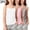 White, variant on Cami Tops for Kids Girls 3 Pack Sleeveless Cotton Undershirts Square Neck Summer Trendy Casual Undershirts White Size 7/8