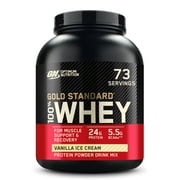 Optimum Nutrition, Gold Standard 100% Whey Protein Powder, Vanilla Ice Cream, 5 lb, 73 Servings