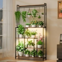 Large Plant Stand Indoor with Grow Light , 72" Tall Heavy-Duty Metal Display Rack Shelf