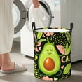 thumbnail image 4 of Lsque Avocado Keep Calm pattern Laundry Hamper Basket, Tall Woven Rope Hamper Basket for Clothes, Lightweight Storage Basket, Collapsible Waterproof-Small, 4 of 8
