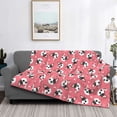 thumbnail image 2 of Rateoe French Bulldog Face Pattern Flannel Throw Blanket, Ultra-soft Blanket for Bed, Couch, Car, Hypoallergenic Anti-pilling blanket-, 2 of 6