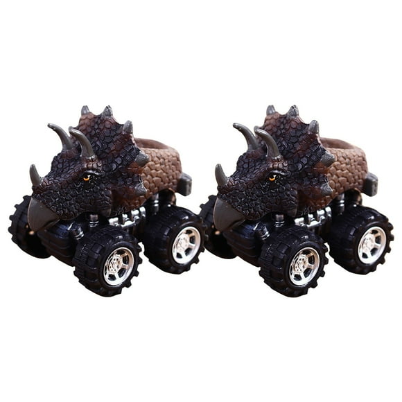 Cadeau pour la Journée des Enfants Jouet Dinosaure Modèle Mini Voiture Jouet à Rétrofriction Cadeau 2 Pcs