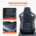 thumbnail image 5 of VEVOR Racing Seat, 2 Set, Adjustable Racing Cockpit with Wide Angle Reclining & High-Resilience Foam, Comfortable Racing Chair with Soft PVC Leather & Q235B Slider, Fit for Racing Cars & Go-Karts, 5 of 9
