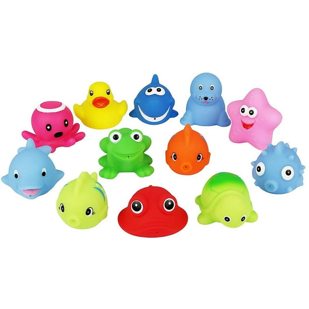 Click N Play Assorted Colorful Bath Squirters 12 Pack
