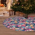 thumbnail image 6 of Rateoe Skull flower leaf Plaid Print Christmas Tree Skirt 30" for Xmas Holiday New Year Party Circle Tree Mat Ornaments Decoration, 6 of 7