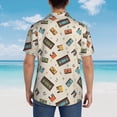 thumbnail image 6 of Daiia Retro Vintage Tape Hawaiian Shirt for Men Gentle Cotton Regular Short Sleeve Casual-Large, 6 of 9