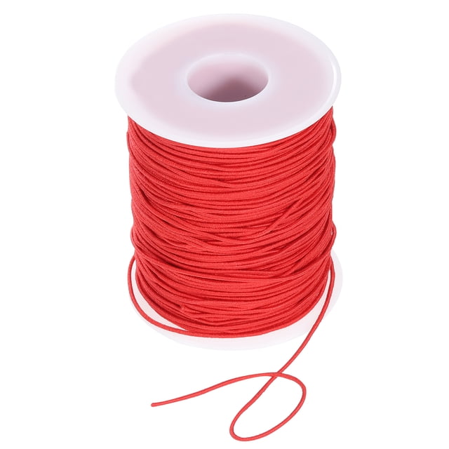 Unique Bargains 1mm 109 Yards Elastic String Cord Elastic Thread Beading String Cord, Red