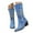 1Blue, variant on Denim Cowboy Boots for Women Pointed Toe Western Embroidery Booties Trendy Heeled Mid Calf Cowgirl Boots