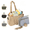 Taupe, variant on Babbleroo Flo Diaper Bag Taupe-14-Pocket Luxury Puffer Tote with Laptop Sleeve, Changing Mat & Wet Bag for Moms & Dads