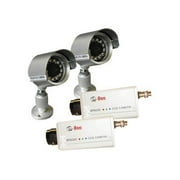Q-See QSCCPACK4 - Surveillance camera - color - CS-mount - auto iris - vari-focal - 420 TVL - DC 12 V - with CCD Color Camera QOCDC (pack of 2)