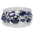 thumbnail image 3 of 3.61 Carat Genuine Blue Sapphire and White Zircon .925 Sterling Silver Ring QJ Model, 3 of 3