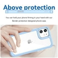 thumbnail image 2 of Allytech iPhone 12 Case, 6.1 Inch, Shock Resistant Rubber Soft TPU Bumper Heavy Duty Acrylic Clear Back Hard Case Cover, Blue, 2 of 8