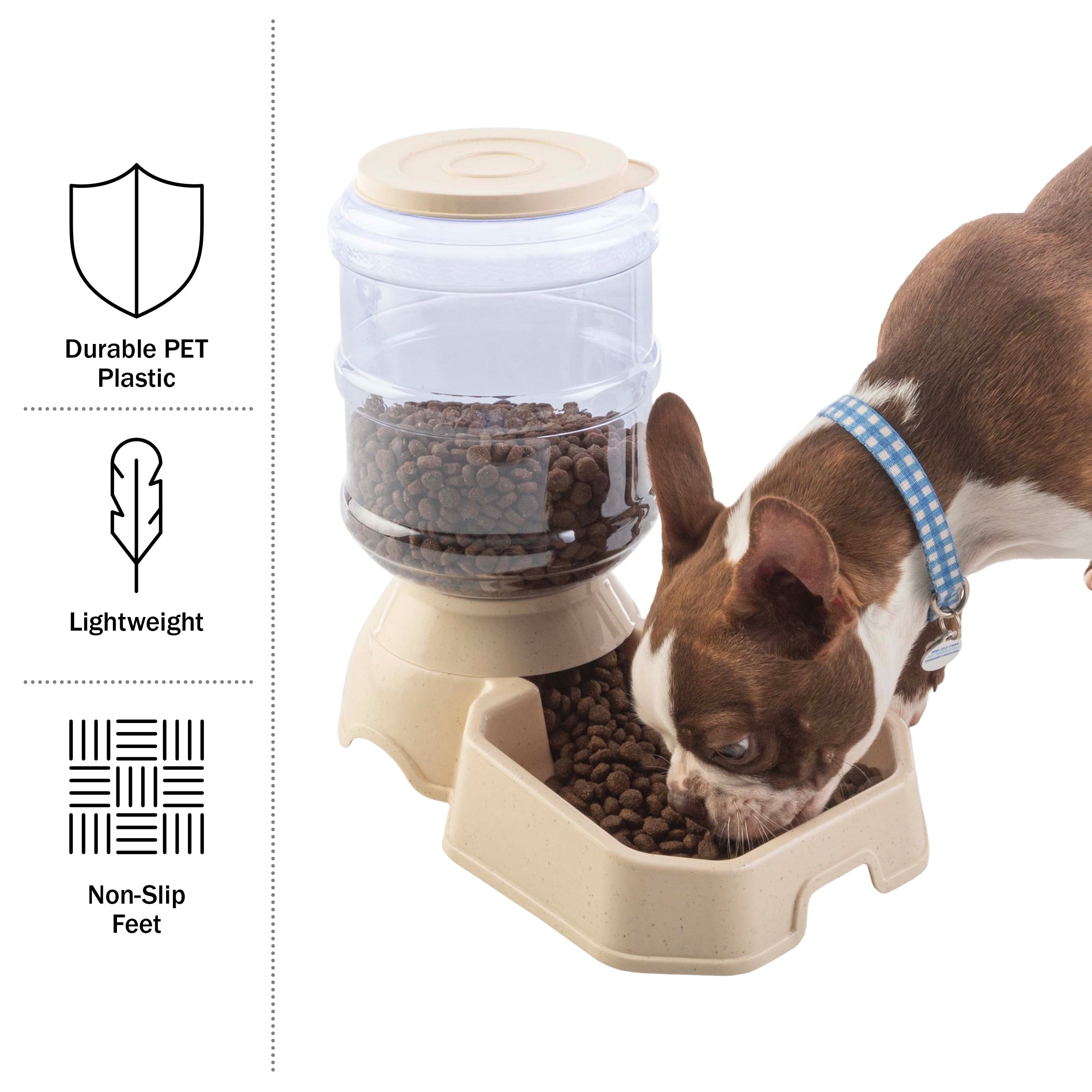 PETMAKER 3.8L/1G Automatic Cat Feeder and Water Dispenser for Dogs and Cats