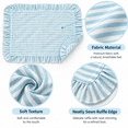 thumbnail image 3 of Ruffled Striped Rectangular Placemats, Washable Fabric Table Mats for Kitchen Dining Room, Boho Farmhouse Table Decor, Non-Slip Heat Resistant​, Blue, 3 of 7
