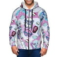 thumbnail image 3 of Sigee Monster High (48) for Men's Zip-Up Hoodie Moisture Wicking and Breathable, Full Zip Hooded Sweatshirt,Small, 3 of 8