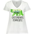thumbnail image 3 of Inktastic Gatlinburg, Tennessee- Mountains and Bear Shape Women's Plus Size V-Neck T-Shirt, 3 of 5