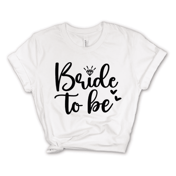 Bride to Be Bachelorette Party Shirt for Women,White