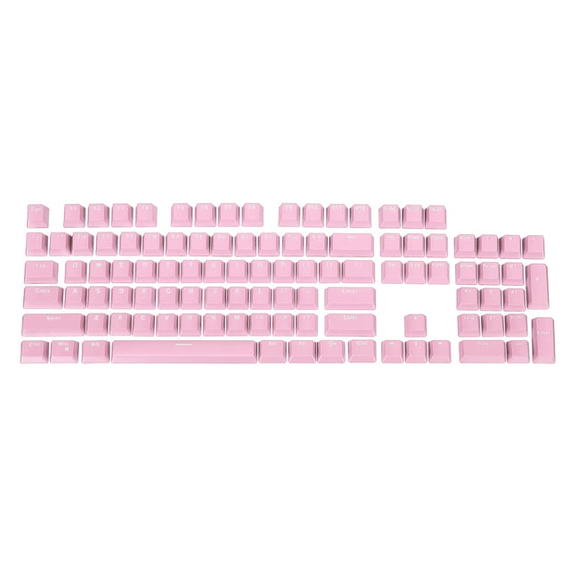 Unique Bargains Mechanical Keyboard Keycaps, 1 Set Keyboard Replacement Universal ABS Translucent 68 84 87 104 108 Keys, Pink