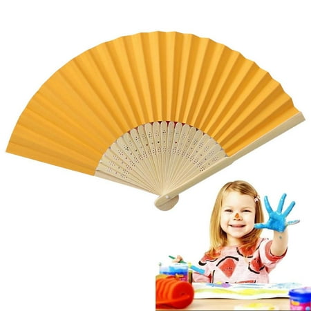 

Ksruee Handheld Paper Fan Paper Fans For Guests Handheld Paper Fan Chinese Style Fan Paper 7-inch Folding Fans For Wedding Gift Party Decoration Home DIY trendy