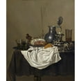 thumbnail image 2 of Gerret Willemsz Heda 15x17 Black Ornate Wood Framed Double Matted Museum Art Print Titled - Still Life with Ham (1650), 2 of 5