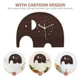 thumbnail image 3 of Masteelf  Timer Ticking Clock Wooden Elephant Wall Lightweight Creative Office, 3 of 8