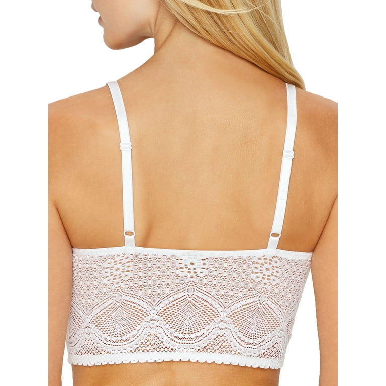 Felina Finesse Cami Bralette - Stretchy Lace Bralettes For Women - Sexy and  Comfortable - Inclusive Sizing, From Small To Plus Size. (White, S-M)