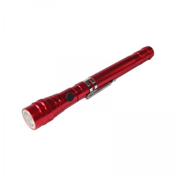 jinwen 3xTelescopic Flexible Pick Up Tool LED Flash Light Extendable Red