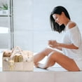 thumbnail image 2 of XIBUFE Diaper Caddy Organizer with Handle,Portable Diaper Storage Basket Bin for Wipes,Shower Gift Basket for Woman Man,Car Caddy Organizer,Ivory, 2 of 7