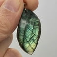 thumbnail image 3 of Labradorite Sterling Silver Drop Pendant | 2" Long | Blue Green |, 3 of 9
