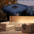 thumbnail image 4 of Gymax 10Ft Offset Hanging Umbrella Patio Outdoor w/ 32 Solar LED Lights Navy, 4 of 10