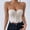 White, variant on HCBY Women's Strapless Floral Lace Bustier Crop Top with Sweetheart Neckline and Scalloped Fringe Hem, Vintage Boned Corset for Halloween Party and Casual Streetwear