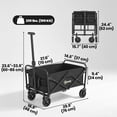 thumbnail image 3 of Outsunny Chariot Pliable et Rabattable, Chariot Utilitaire de Jardin, Noir, 3 of 9