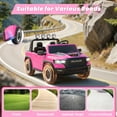 thumbnail image 4 of 24V 2 Seats Ride On Car for Kids, Licensed RAM RHO 1500 Powered Electric Car with 4 Wheels Spring Suspesion, Ride On Toy for 3-8 Year Boys & Girls with Remote Control, Horm, Siren, LED Lights, Pink, 4 of 9