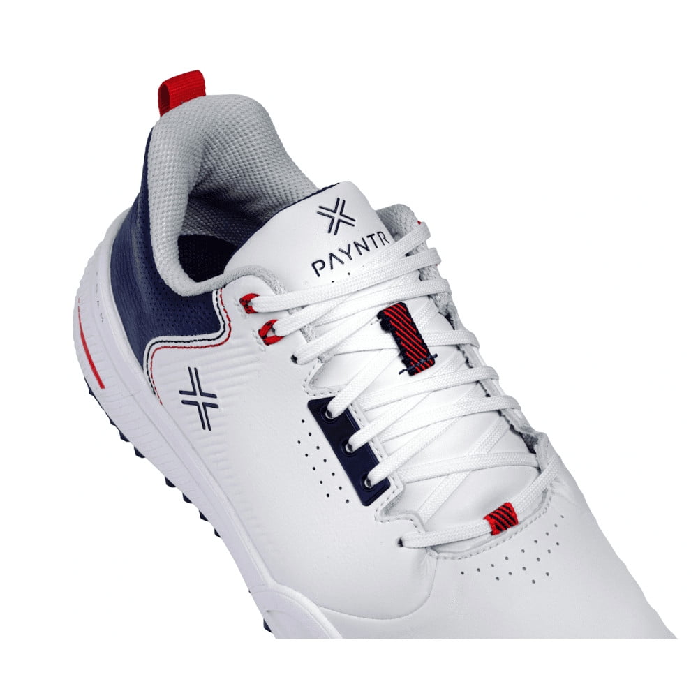 NEW Mens Payntr X 003 Spikeless Golf Shoes White / Blue / Red Size