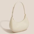 thumbnail image 3 of Bolso de compras para mujer, Bolso casuales para axilas de media luna, Bolso elegantes de PU (blanco), 3 of 6