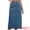 Blue, variant on DARING DIVA Women's Denim Ripped Holes Back Slit Midi Jean Skirts Small Blue