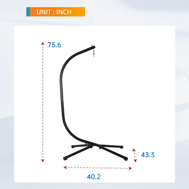 Hammock c stand solid steel construction for hammock air porch swing chair hot sale
