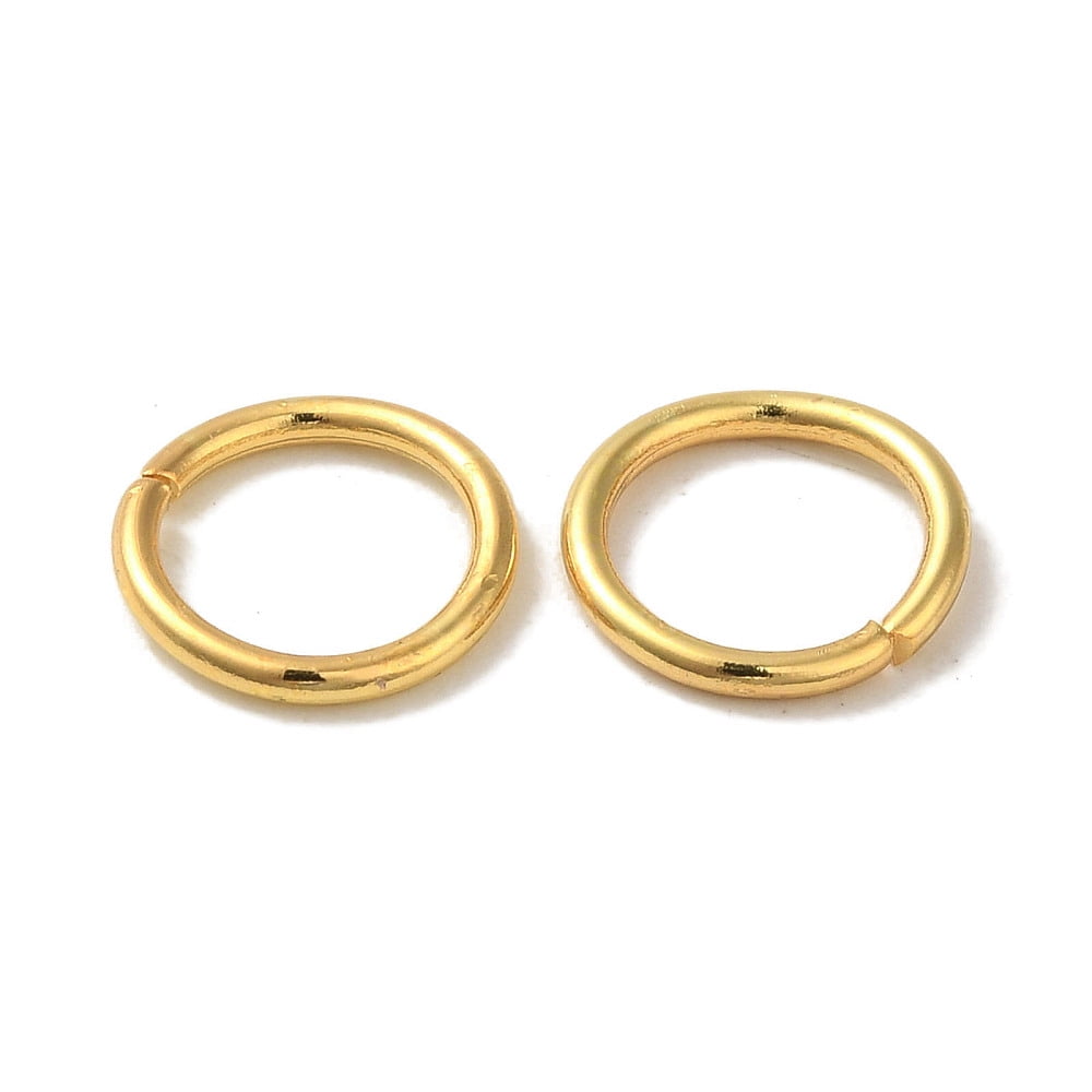 304 Stainless Steel Open Jump Rings Real 18K Gold Plated 10x1.2mm Inner Diameter: 7.5mm